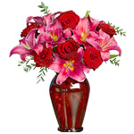 Fragrant Stargazer Lilies & Roses