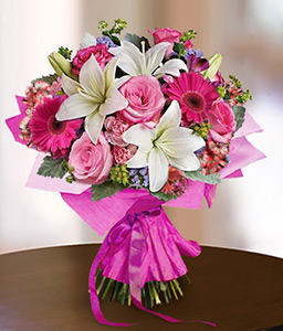 Pink Glow <span>Mixed Flowers Bouquet<span>