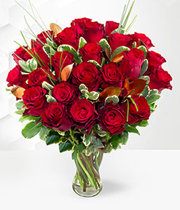 Love You - 24 Red Roses Bouquet