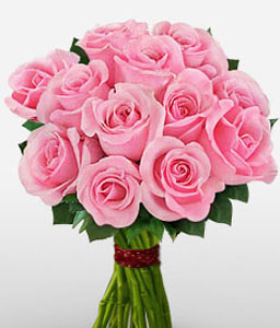For Mum - One Dozen Pink Roses