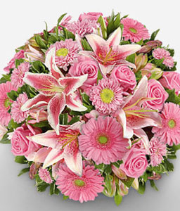 Sweet Sentiments <Br><span>Mixed Flowers in Pink</span>