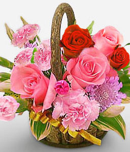 Birthday Flowers Basket