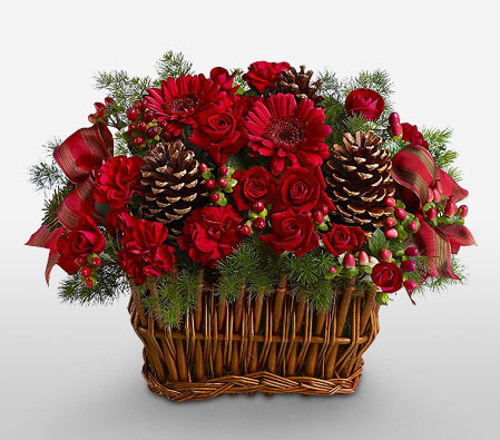 Christmas Basket Arrangement