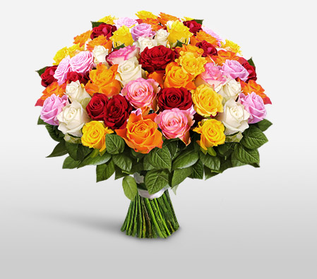 50 Mixed Colored Roses