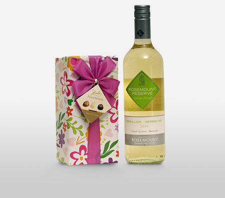 Wine With Gift Wrapped Chocolates <span>Sale $20 Off </span>