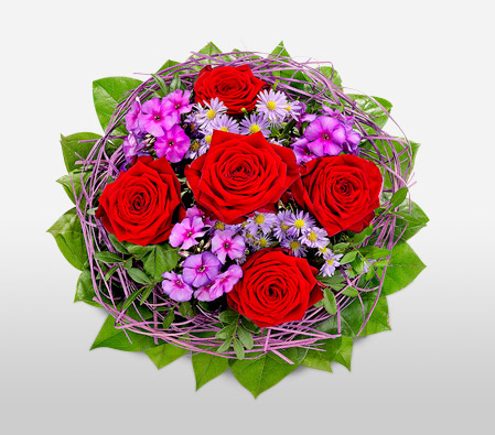 Blushing Secret<Br><span>Romantic Red Rose Bouquet</span>
