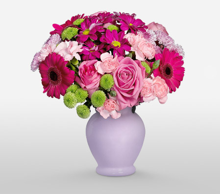 Mothers Day Blooms <Br><span>Complimentary Pink Vase <Br>Sale $40 Off </span>