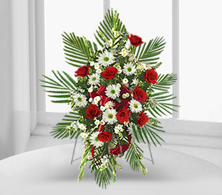 Elegant Farewell - Condolences Floral Spray-Sympathy