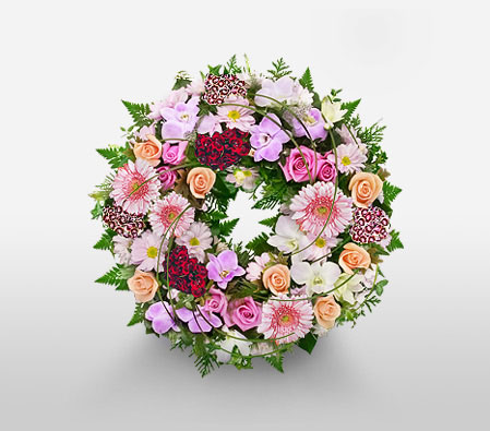 Fond Remembrance Funeral Wreath-Wreath,Sympathy