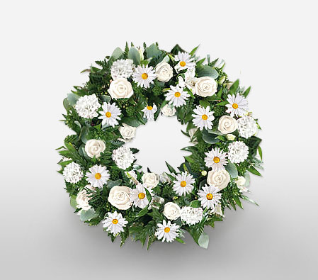 Funeral White Wreath