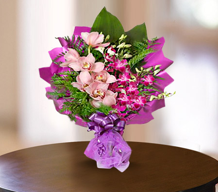 Just for Mum-Pink,Purple,Lily,Bouquet