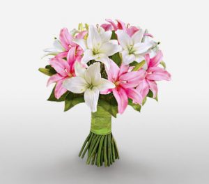 Upper Crest Pink and White Lilies