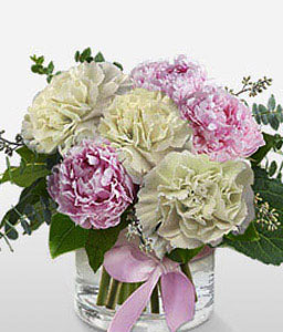 Peonies And Carnations <Br><span>Complimentary Vase</span>