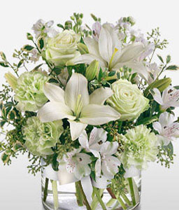 Silver And Green <Br><span>Complimentary Vase </span>