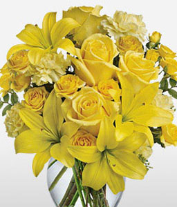 Yellow Bells <Br><span>Complimentary Vase </span>