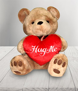 Brownie Bear With Hug Me Heart