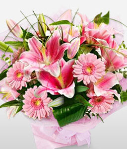 Indulgent Opulence<Br><span>Pink Flowers Bouquet</span>