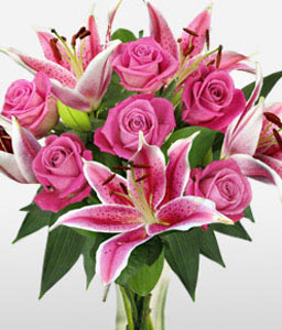 Rose And Lily Hand Tied <Font Color=Red>Sale $15 Off</Font>