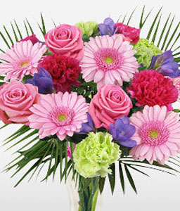 Glorious<Br><span>Pink Flowers Arrangement</span>
