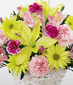 Cuddle Up<Br><span>Mixed Flowers in Basket</span>