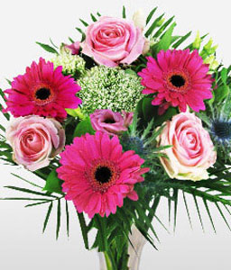 Classic Mixed Flowers In Pink