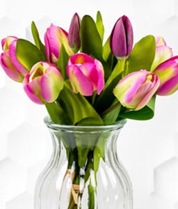 Silk Tulips Arrangement