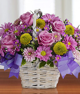Lavender Flower Basket