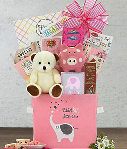 Pampered Girl Pink Gift Basket