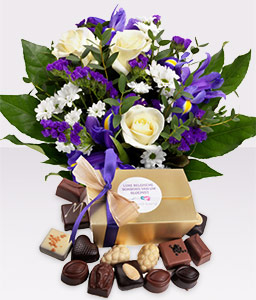 Stunning Bouquet with Belgium Chocolates