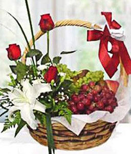 Love Basket with Seasonal Fruits