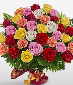 Thrice As Nice  <Br><span>36 Mixed Roses</span>
