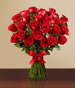 Amourous Azure - 2 Dozen Red Roses