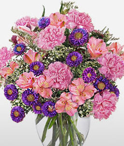 Assorted Mixed Flowers <Br><span>Free Vase</span>