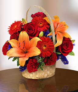 Vibrant Splash <Br><span>Roses, Lilies & Daisies - Sale $20 Off</span>