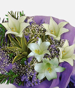 Sincerity <Br><span>White Lily Bouquet</span>