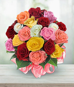 Rainbow Roses <Br><span>12 Roses Free + $5 Off </span>