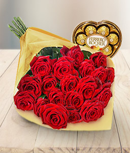 Red Hot Delight <Br><span>Red Roses And Chocolates</span>