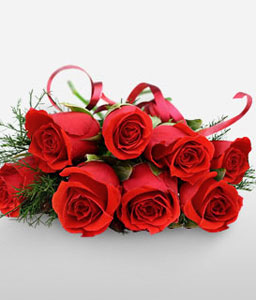 Blushing Red <Br><span>8 Red Roses</span>