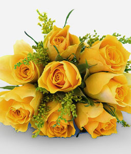Sunlight <Br><span>8 Yellow Roses</span>