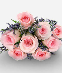 Radiant Blush <Br><span>8 Pink Roses</span>