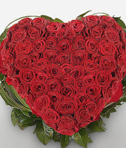 Heavenly Bliss - 2 Dozen Red Roses Heart