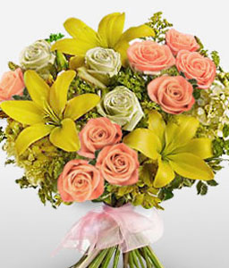 Delightful Lilies And Roses