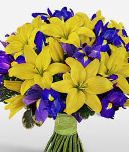 Vibrant Lilies & Iris