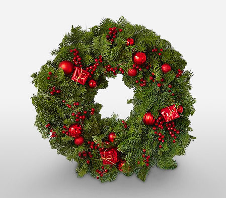Wreath of Glory-Green,Red,Wreath,Arrangement