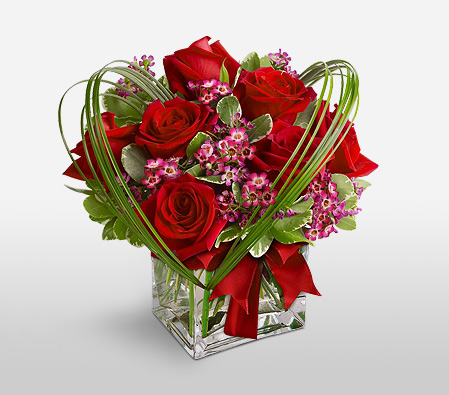 Ruby Cube-Red,Rose,Arrangement
