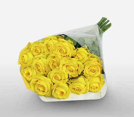 Sunny Smiles-Yellow,Rose,Bouquet