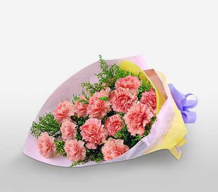 Coral Cluster-Pink,Carnation,Bouquet