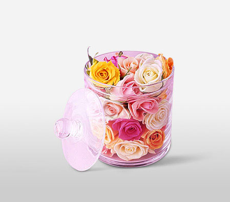 Enchanted Glass <Br><span>30 Roses With Bath Salts </span>