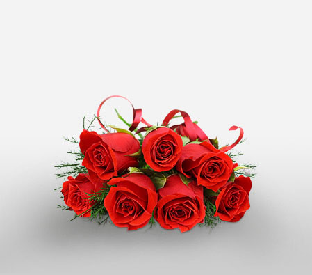 Enchanter - 7 Red Roses-Red,Rose,Bouquet