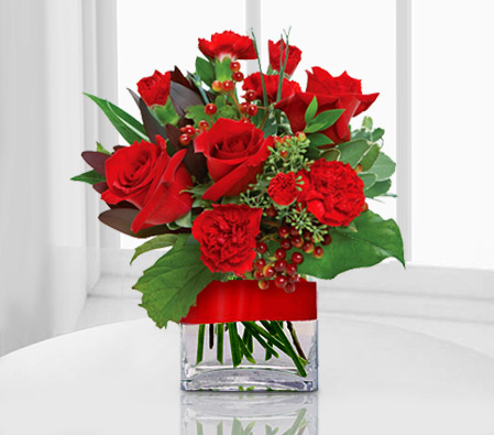 Sea Of Love-Red,Carnation,Rose,Arrangement